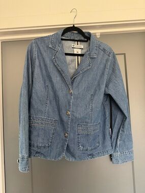 Columbia Women's Medium Blue Denim Blazer Jacket